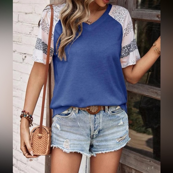 Boho ditsy floral print raglan sleeve blouse - Picture 12 of 16